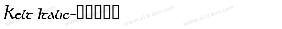 Kelt Italic字体转换